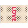 Love - Stippen - Roze poster papier klein -3d