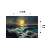 Zee - Zon - Golven - Rotsen Placemat vinyl groot -specs