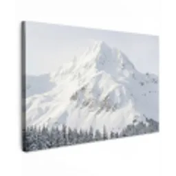 Berg - Sneeuw - Winter - Natuur - Wit canvas 2cm klein -z3d