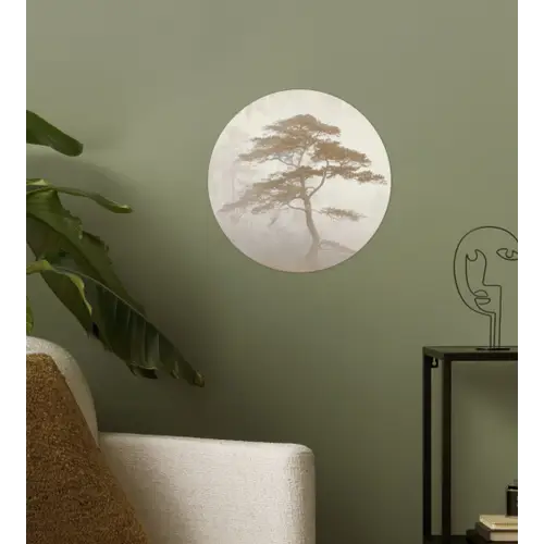 Boom - Oosterse stijl - Landschap Wandcirkel behangsticker klein -sfeer2