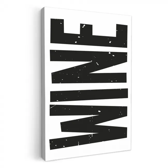 Vintage - Japandi - Wine - Decoratie KitchenYeah - Keuken - Canvas klein -3d