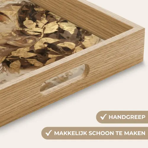 Vrouw - Goud - Abstract - Textuur Dienblad Rechthoek middel -USP_HandgreepNL