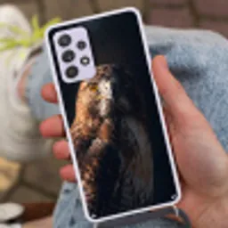Roofvogel - Buizerd - Bruin Hoesje Samsung Galaxy A52 5G met koord klein -sfeer3