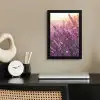 Lavendel - Paars - Zonlicht fotolijst zwart zonder passe partout klein -sfeer1