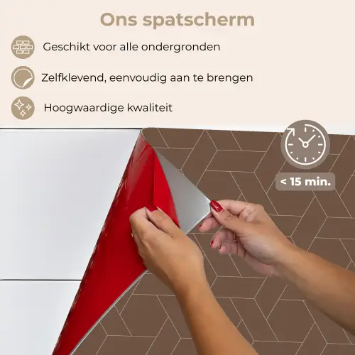 Bruin - Roze - Patroon keuken achterwand spatscherm klein 900 -spatscherm_NL