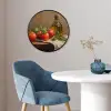 Tomaten - Olijfolie - Stilleven Fotolijst rond zonder passe partout klein -sfeer2