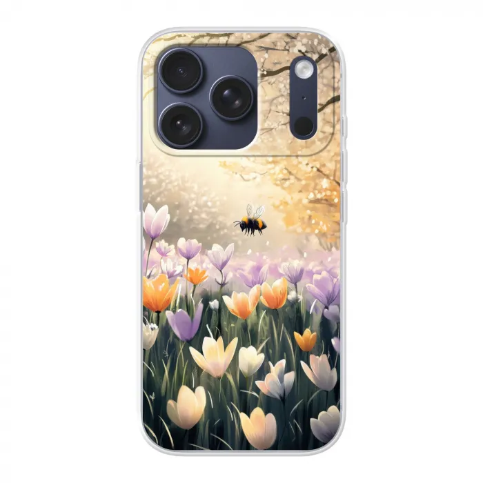 Viooltjes - bij - Zonlicht Telefoonhoesje iPhone 17 Pro klein -3d