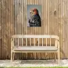 Vogel - Realistisch - Veren - Bruin Tuinposter op houten frame 2 cm dik klein -sfeer4