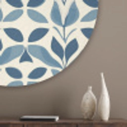 Flora - Modern - Blauw Akoestische PET Vilt - Rond klein 838 -sfeer5_closeup