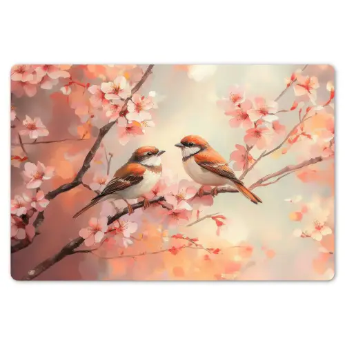 Vogels - Romantic - Bloesemtak Placemat vinyl groot -zzsfeer1_Kitchenyeah-website