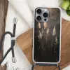 Siergras - Pluimen - Verlichting - Zwart Hoesje iPhone 16 Pro Max met koord klein -sfeer4