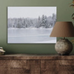Meer - Dennen - IJs - Winter - Rustgevend PET vilt klein -sfeer2