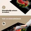 Watermeloen - Zwart - Water - Fruit - Meloen Inductie beschemer met haakjes middel -ky-schoon-nl