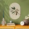 Tak - Groene Bladeren - Vruchten Wandcirkel Ovaal Forex klein -sfeer2