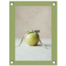 Groen - Appel - Strikje tuinposter los doek klein -3d