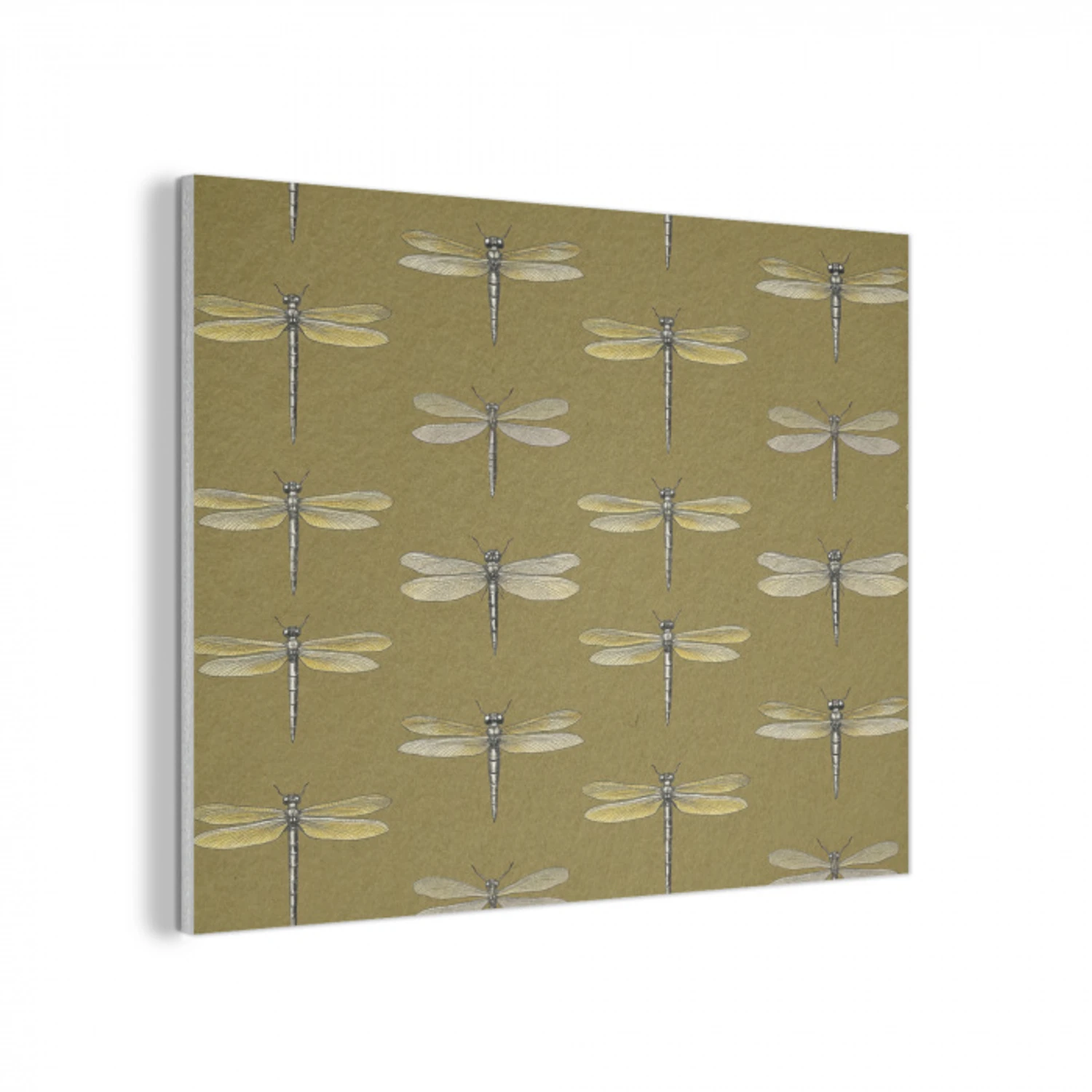 Libellen - Patroon - Groen PET vilt klein 837 -3d