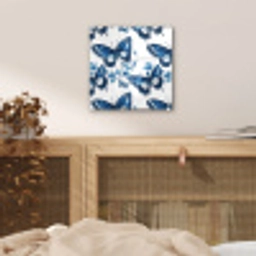Blauw - Vlinders - Bloemen - Wit plexiglas 5mm klein 11 -sfeer4