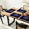 Wereldkaart - Futuristisch - Oranje Placemat vinyl groot -zzsfeer4_Kitchenyeah-website
