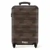 Donkere houtstructuur NBS - Handbagage koffer - Volwassenen Unisex middel -productfoto_recht