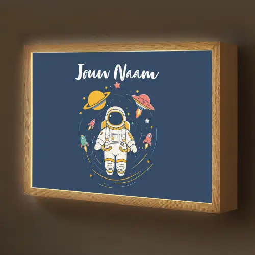 Astronaut - Planeten - Raket Light Box met batterij (Wandlamp kind) middel -z3d_website