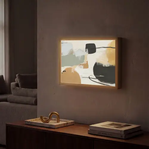 Paint - Abstract - Kleuren Light Box met batterij (Wandlamp) middel -sfeer1