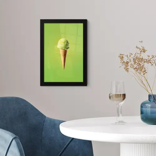 Hoorntje - Schepijs - Groen fotolijst zwart zonder passe partout klein -sfeer4