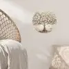 Boom - Beige - Goud - Verflook - Grijs Wandcirkel behangsticker klein -sfeer4