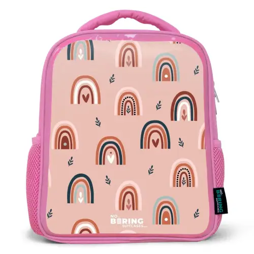 Roze regenbogen patroon Kinderrugzak - Roze middel -3d