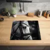 Paard - Schimmel - Portret Inductie beschermer vinyl 3mm middel -sfeer5