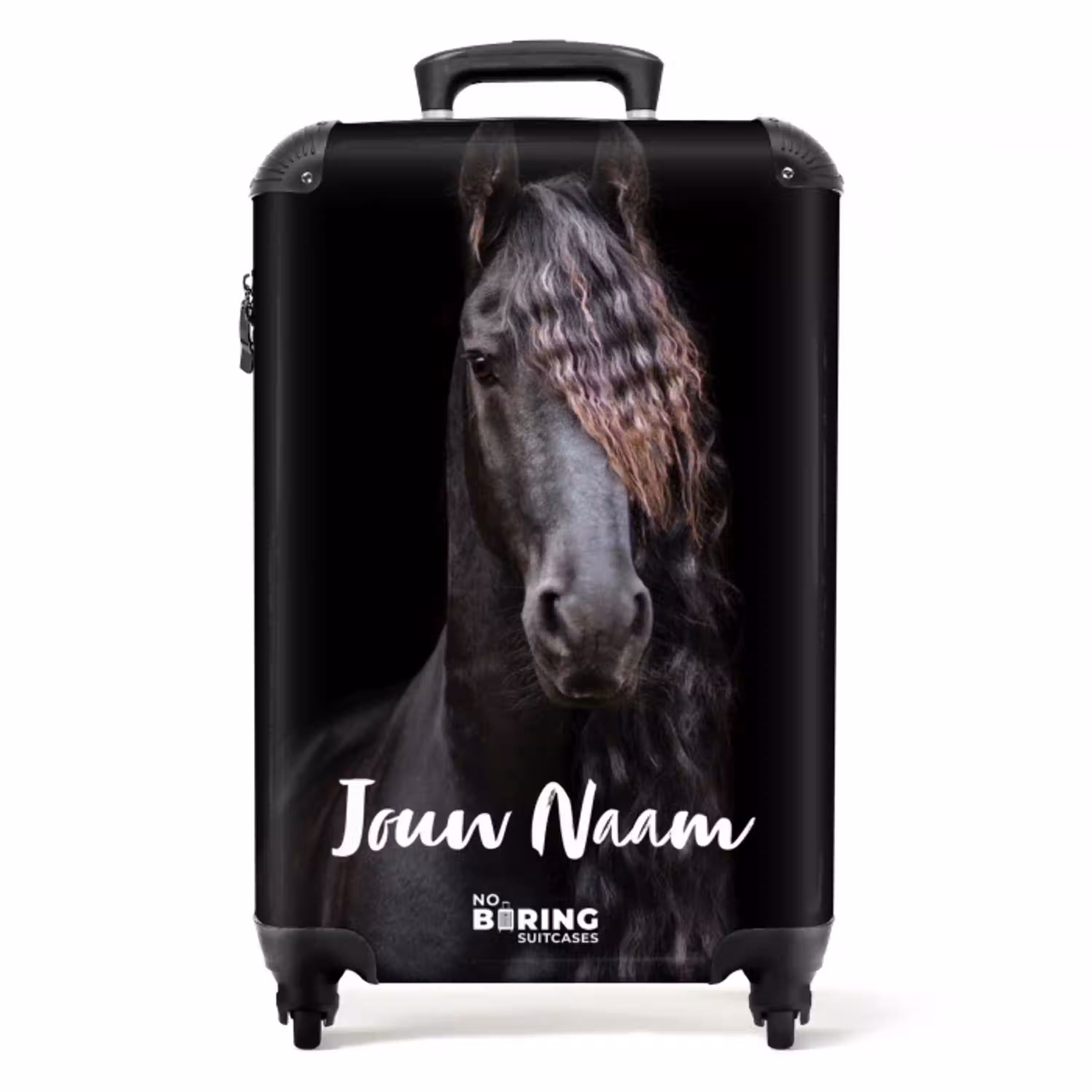 Friese hengst NBS - Handbagage koffer - Kinderen Unisex middel -productfoto_recht