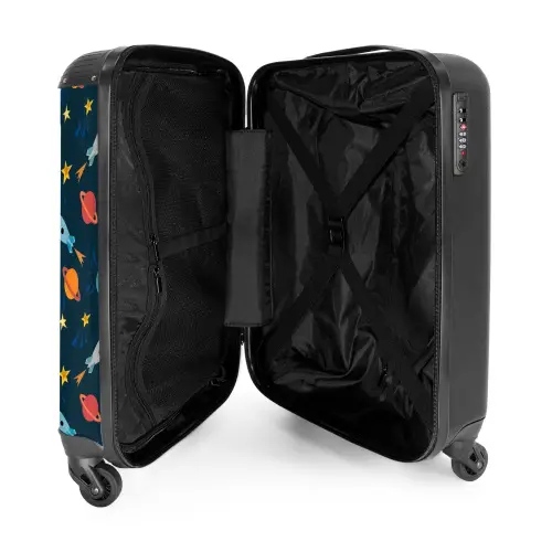 Ruimteraketten Koffer - NBS - Handbagage middel -binnenkant
