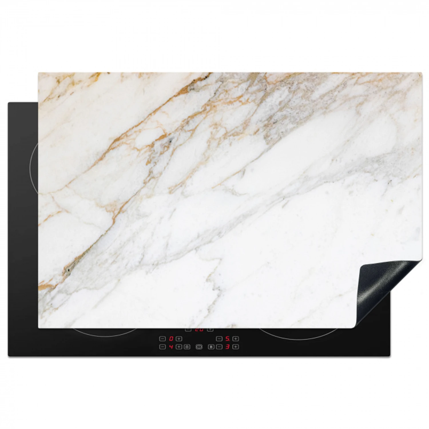 Zachte Marmeren Stroming Inductie beschermer vinyl 3mm klein -3d