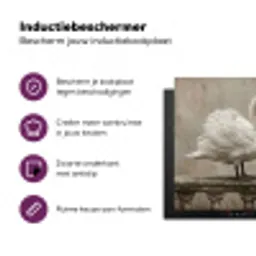 Zwaan - Elegant - Dieren - Wit Inductie beschermer vinyl 3mm middel -zzzzzzz-cc-usp