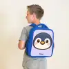 Pinguïn Kinderrugzak - Blauw middel -sfeer2