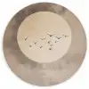Vogel - Beige - Japandi Wandcirkel plexiglas klein -3d