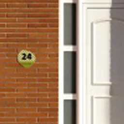 Olijfgroen - Blokjes - Klassiek Naambord Organisch klein -sfeer3