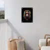 Chimpansee met koptelefoon en graffiti-spray tuinposter los doek klein -sfeer8