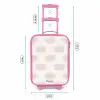Vrolijke wolkjes met gezichtjes op crèmekleurige achtergrond Kinderkoffer - Roze klein -productfoto_formaten