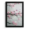 Bloesem - Kunstzinnig - Roze - Sakura fotolijst zwart zonder passe partout klein -3d