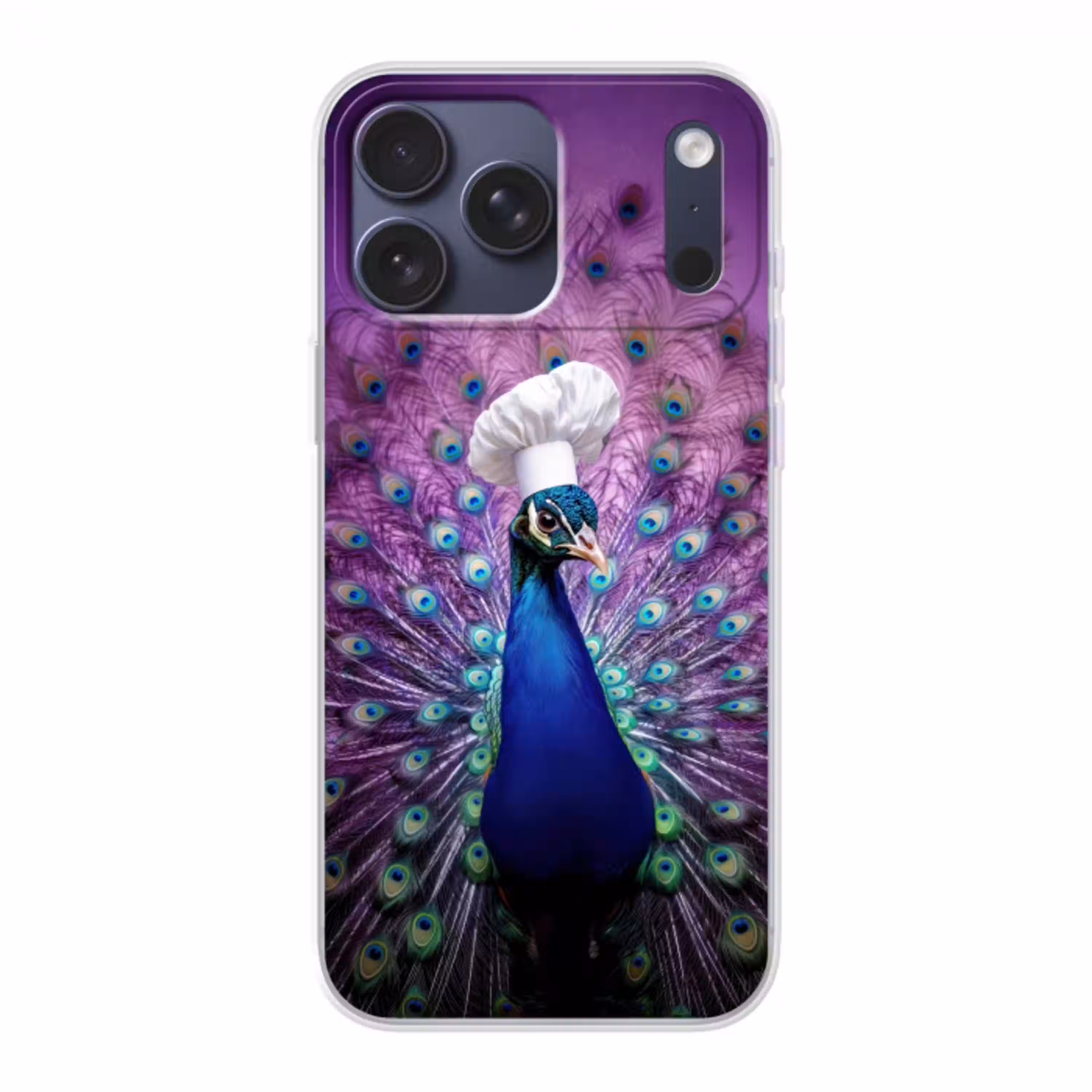 Pauw - Koksmuts - Cool - Paars Telefoonhoesje iPhone 17 Pro Max klein -3d