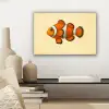 Vis - Oranje - Strepen canvas 2cm klein -sfeer6