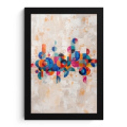 Kunst - Geometrisch - Abstract - Kleurrijk fotolijst zwart zonder passe partout klein -3d