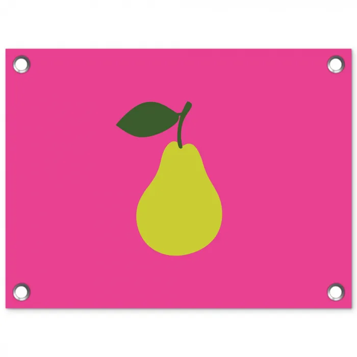 Illustratie - Fruit - Peer - Groen tuinposter los doek klein -3d