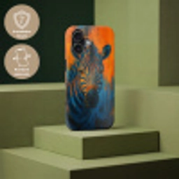 Zebra - Abstract - Blauw Toughcase MagSafe Apple iPhone 17 klein -USP_PrintM_DE
