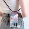 Brug - Kersenbomen - Wit Hoesje iPhone 16 Pro Max met koord klein -sfeer5