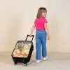 Pastel skyliner Kinderkoffer - Zwart klein -sfeer1