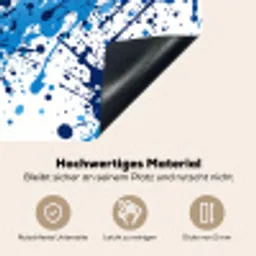 Voetballen - Verf - Sport - Blauw Inductie beschemer met haakjes klein -ky-onderkant-de