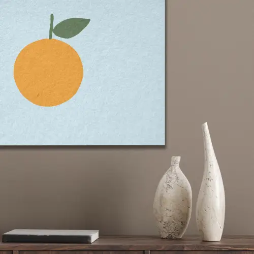 Fruit - Sinaasappel - Oranje PET vilt klein -sfeer6_closeup