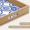 Cirkels - Bloemen - Blauw Dienblad Rechthoek middel 911 -USP_HandgreepNL