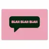 Roze - Tekstwolk - Groen - BLAH BLAH BLAH Placemat vinyl groot -zzsfeer1_Kitchenyeah-website